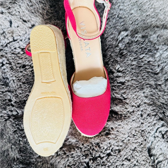 Viscata Barcelona Women's Vibrant Pink Espadrilles - Picture 4 of 6